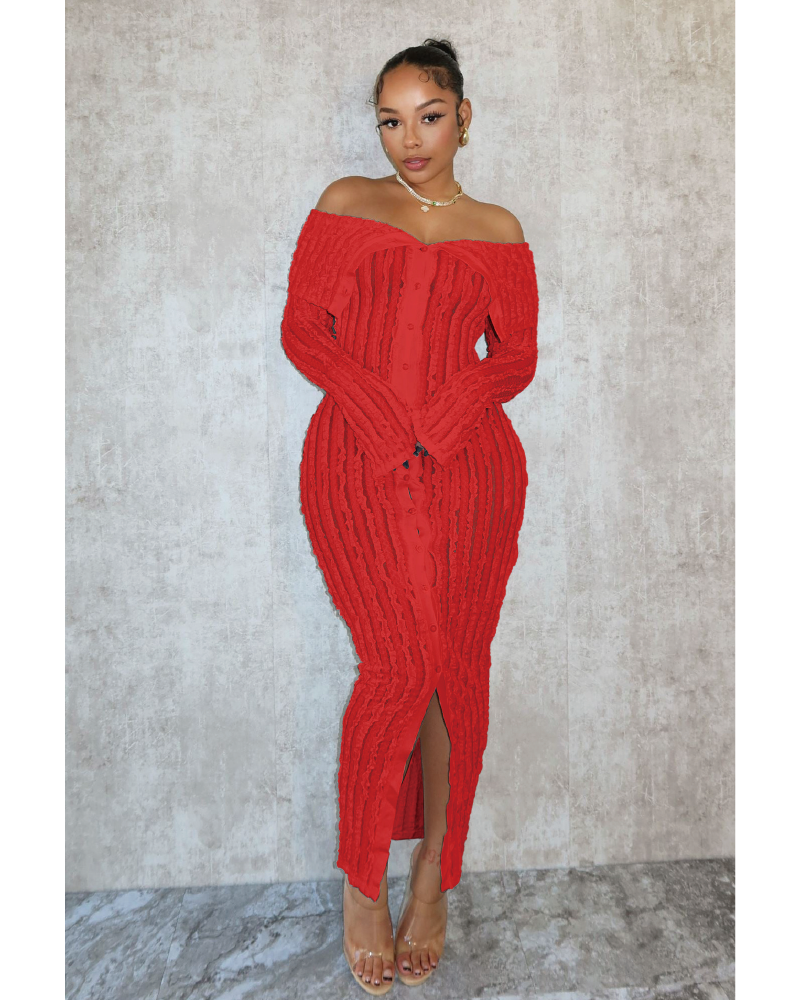 Baybee Midi Dress Red