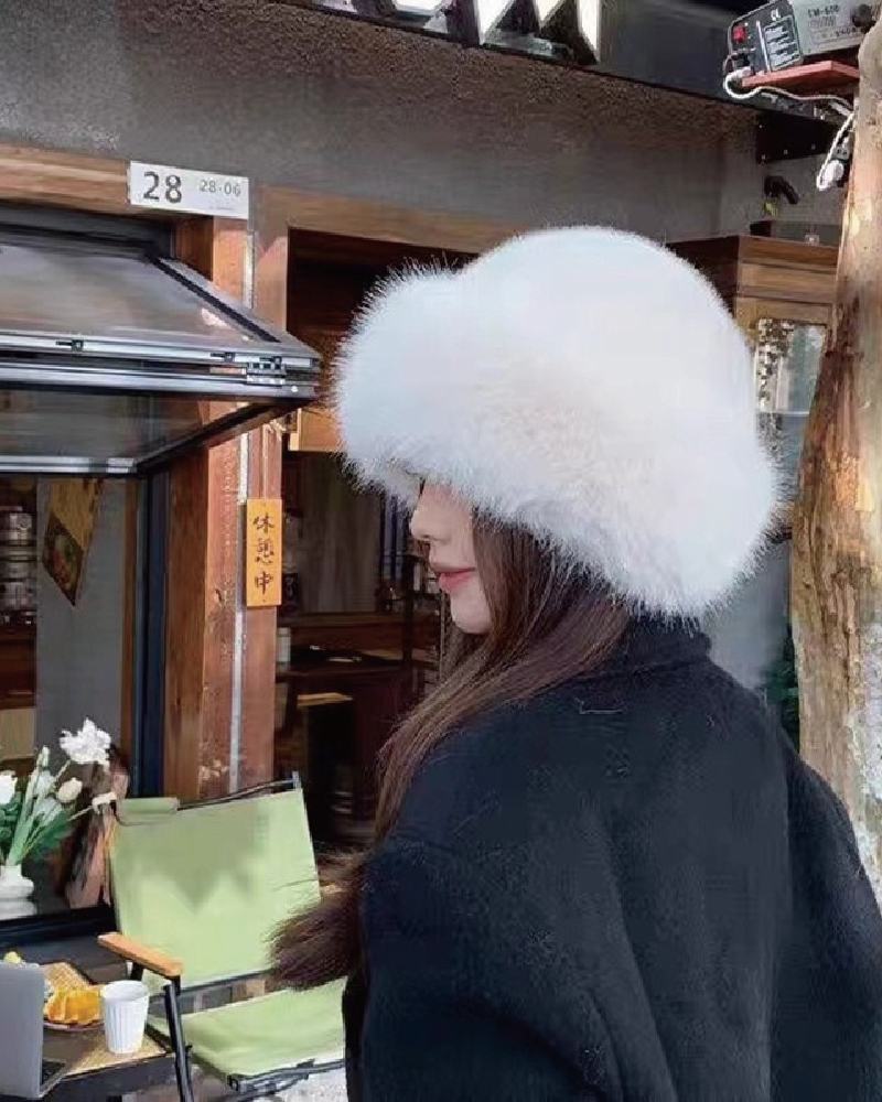 Winter Furry Hat White