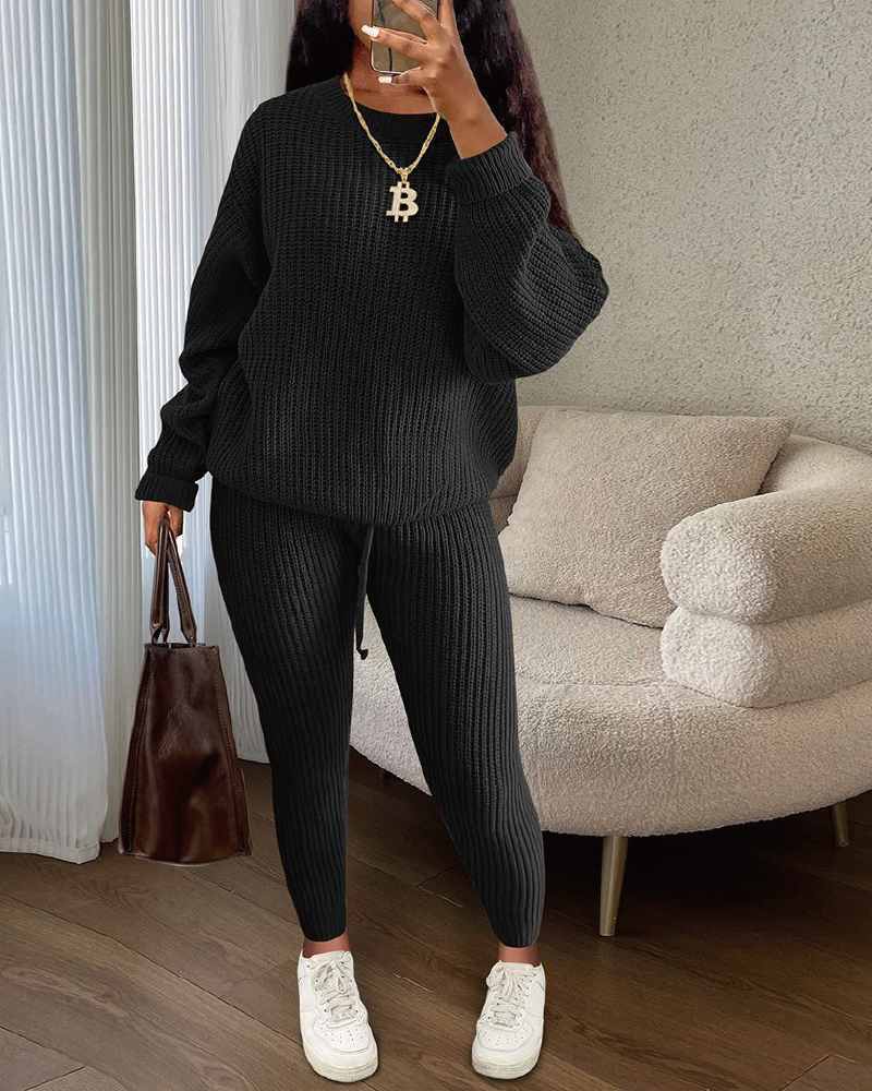 Stay Inside Pant Set Black