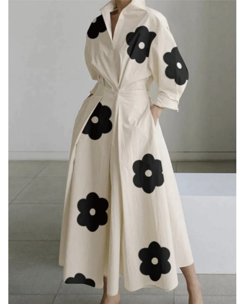 CLASSY SASSY DRESS Billowy-Flora
