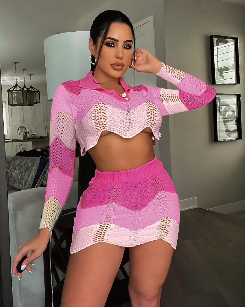 Stacia Days Skirt Set Pink