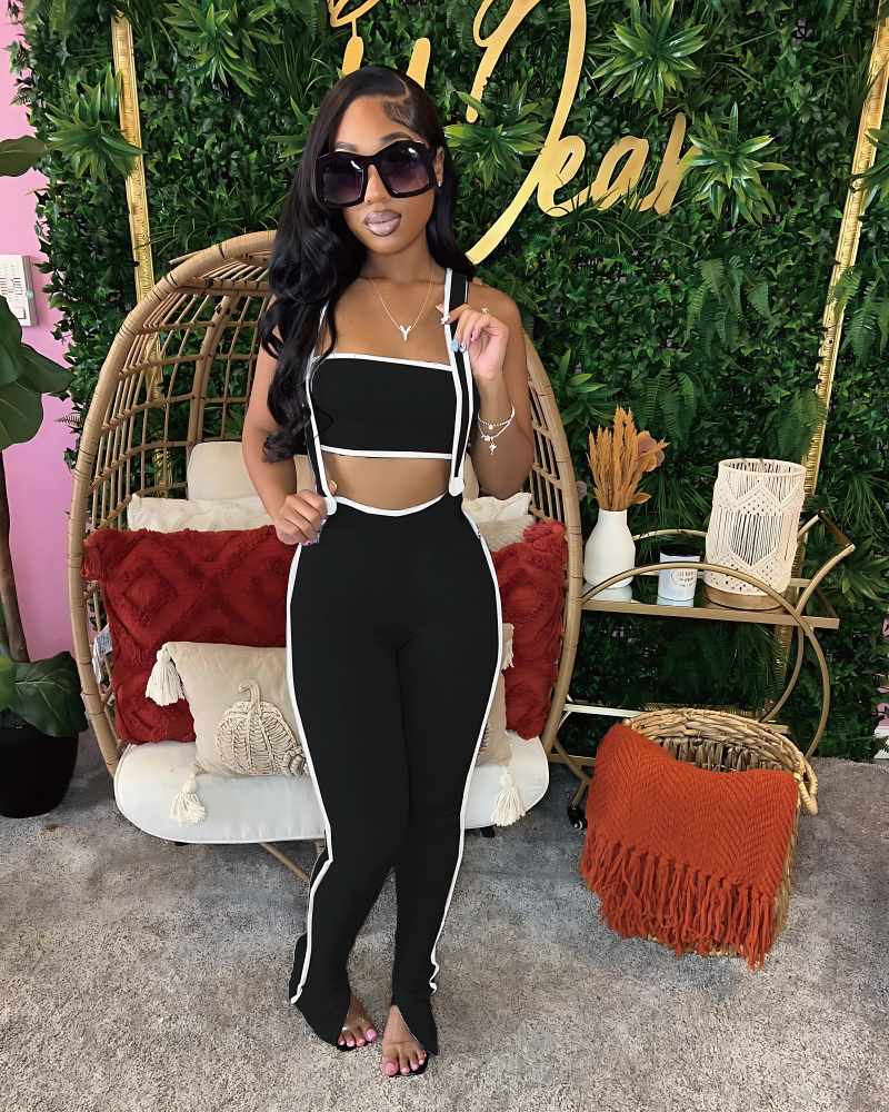 True Feeling Pant Set Black