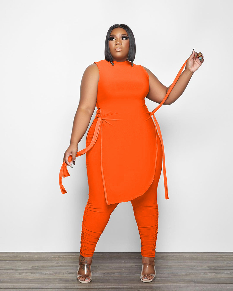 FEEL LIKE LOVE PANTS SET ORANGE