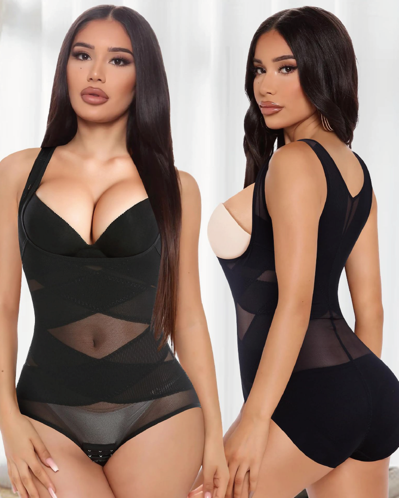 Double Compression Tummy Control Shapewear Black