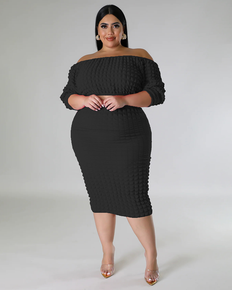 Ready To Mingle Skirt Set Black