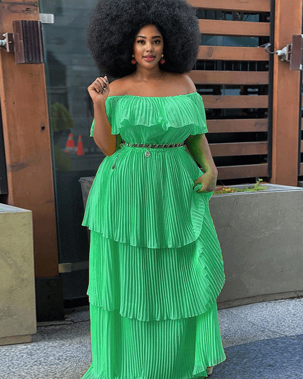 Shimmy Dress Green