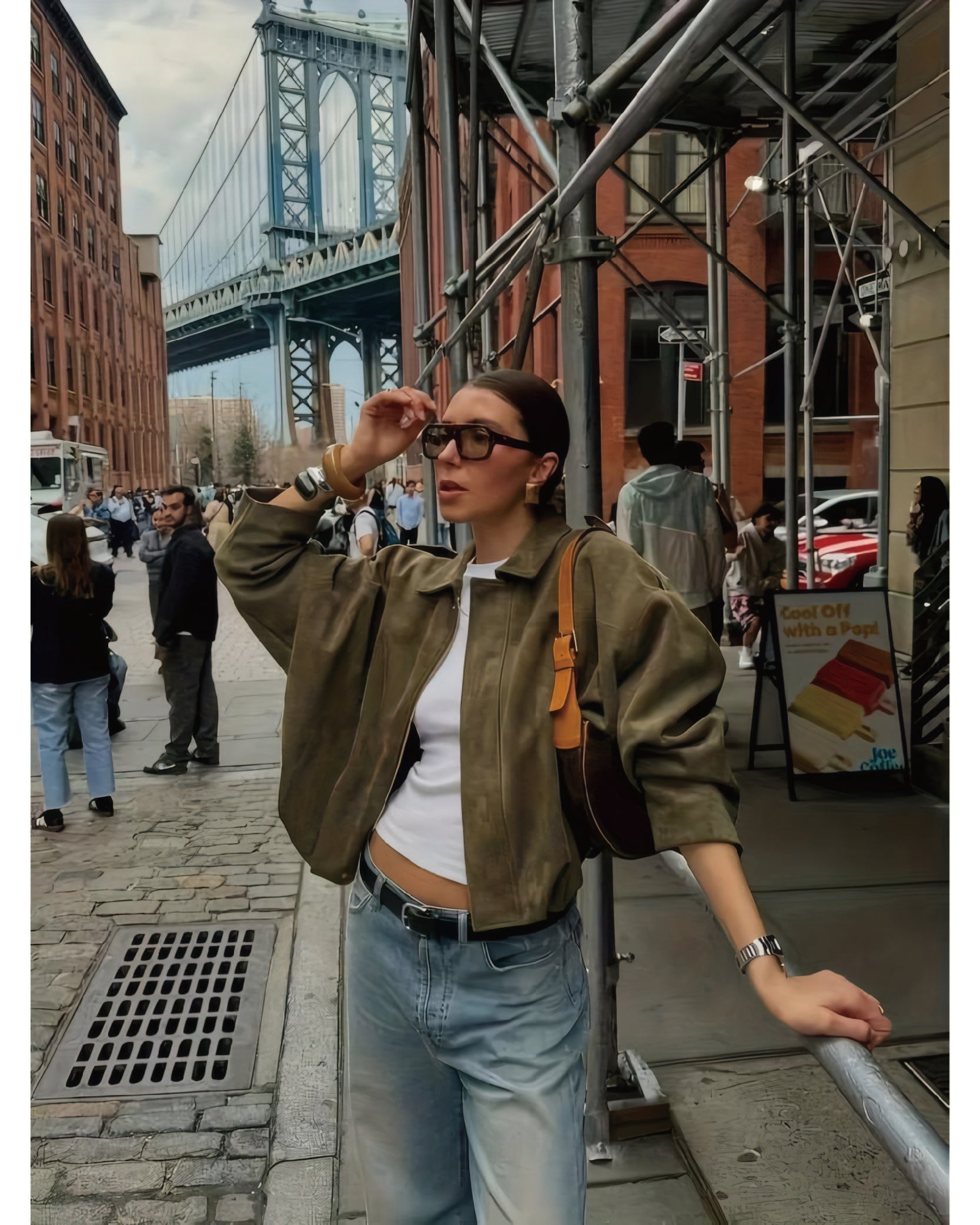 Faux Suede Bomber Jacket