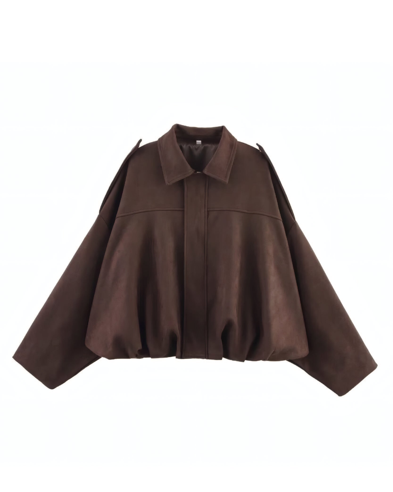 Faux Suede Bomber Jacket