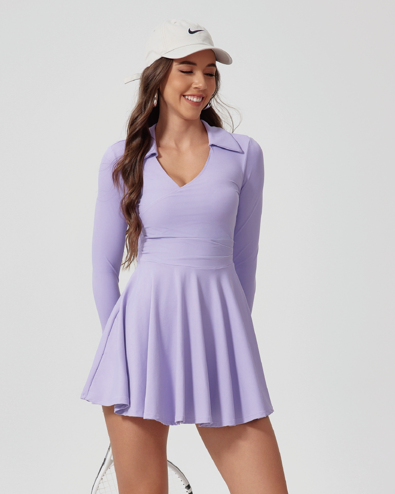 Alice Wrap Mini Dress Lavender