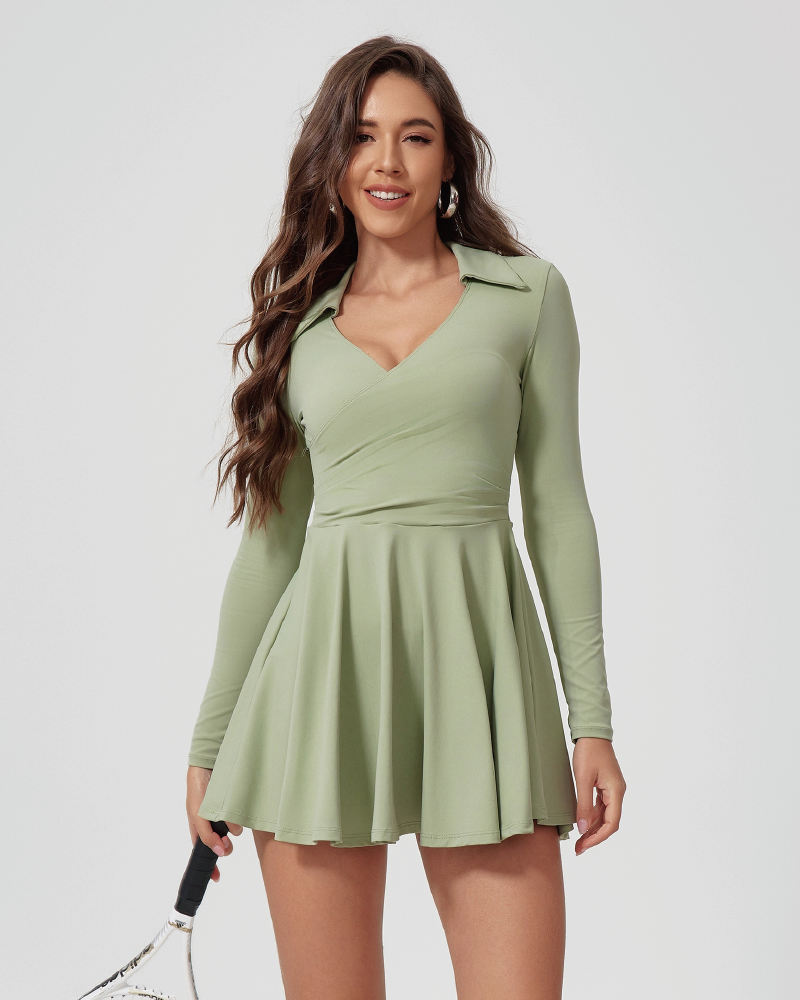 Alice Wrap Mini Dress Sage