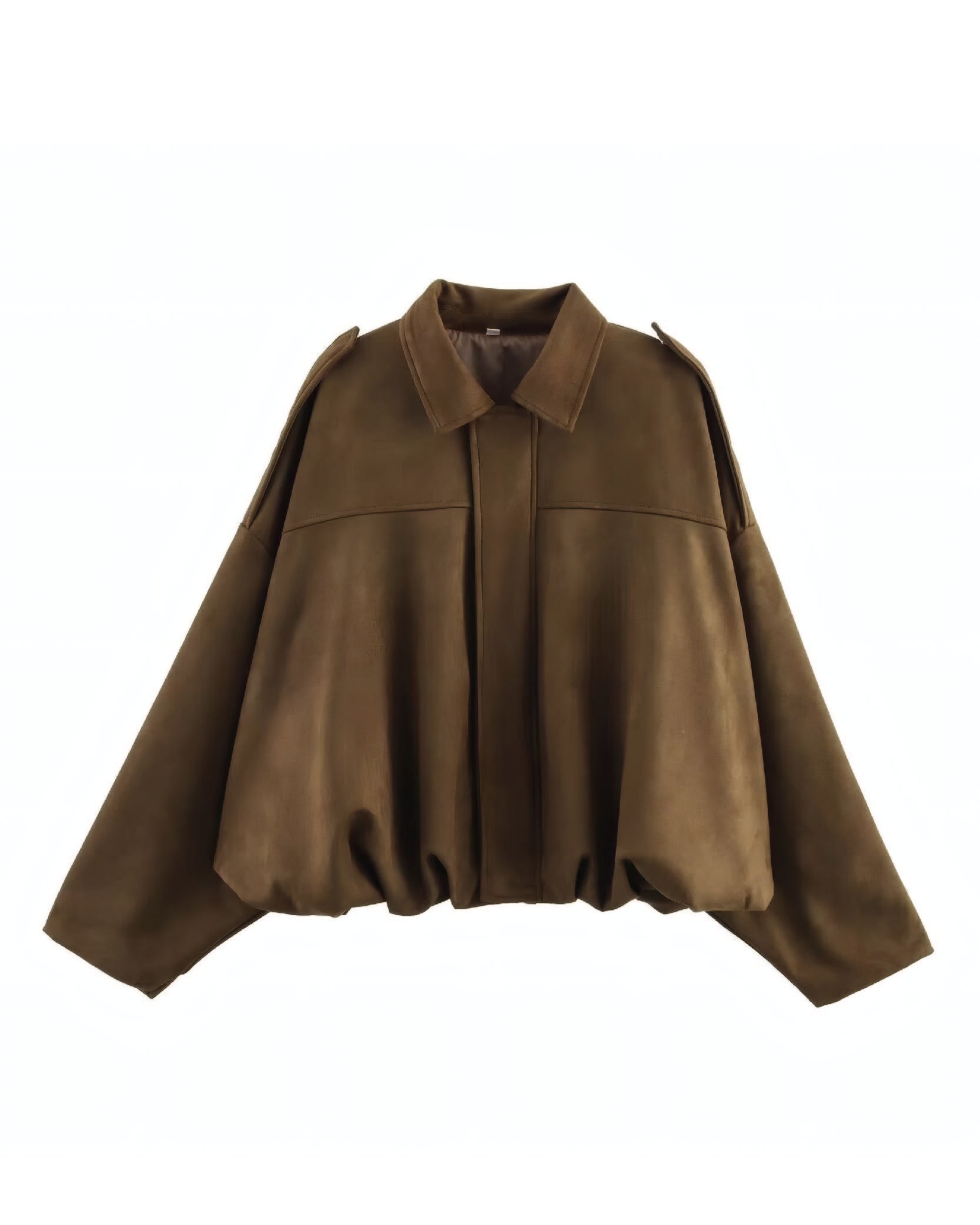 Faux Suede Bomber Jacket