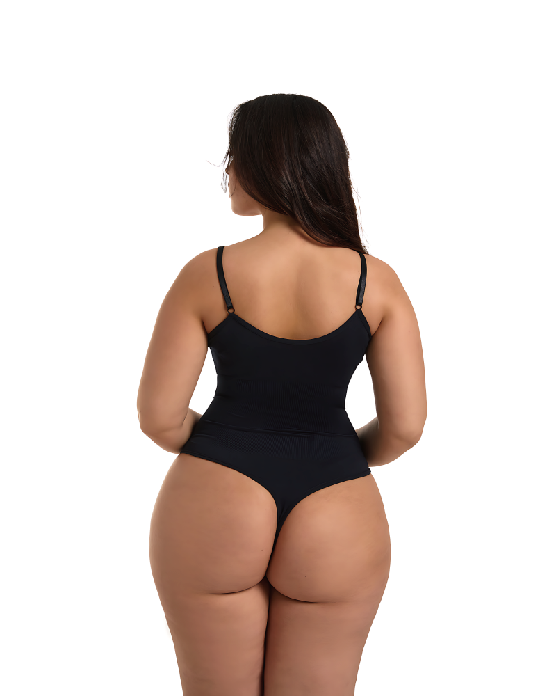 Seamless Tummy Control Shapewear Thong Black