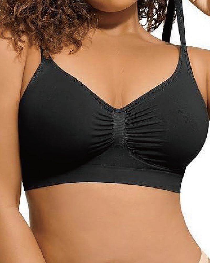 Seamless Comfort Wireless Bra Black