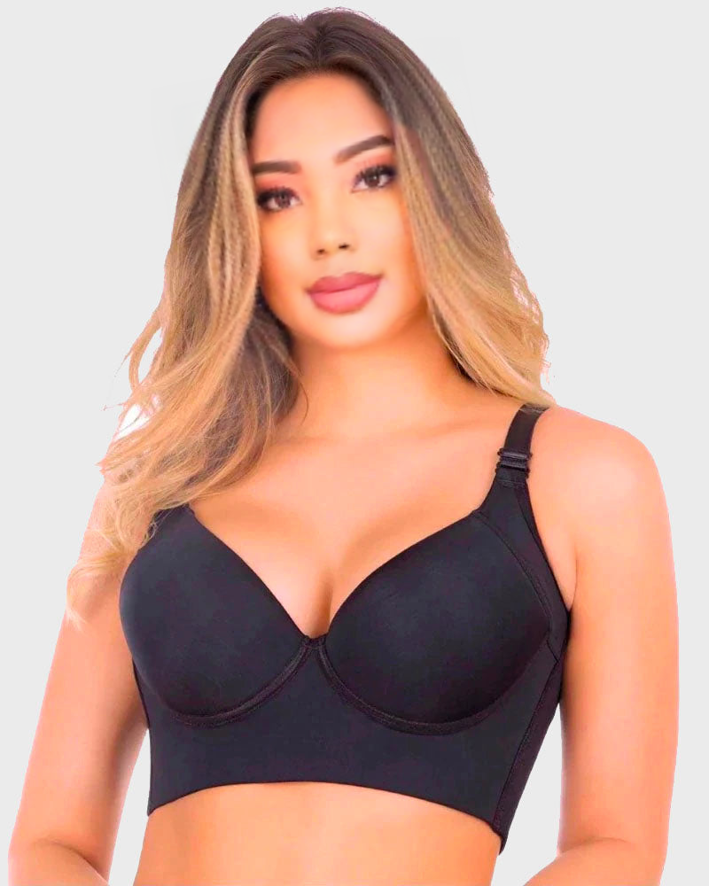 FASHION DEEP CUP BRA Black