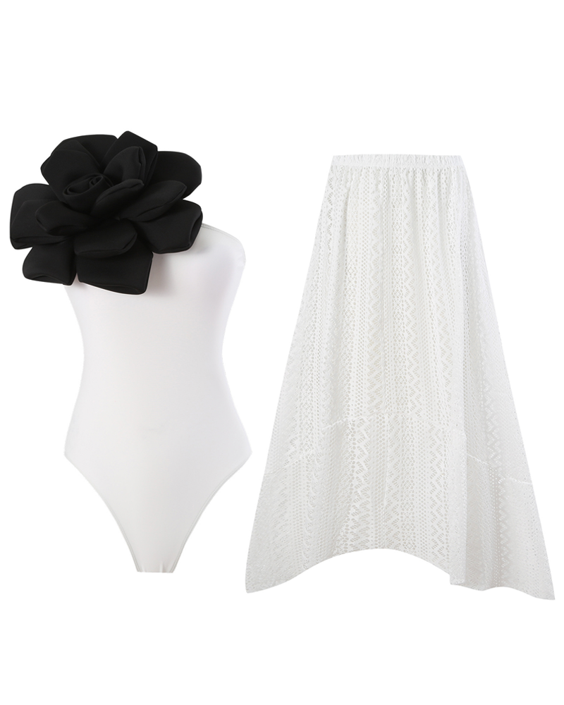 3D Flower Swim Set 3d-white