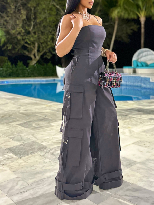 Solider Cami-Cargo-Jumpsuit