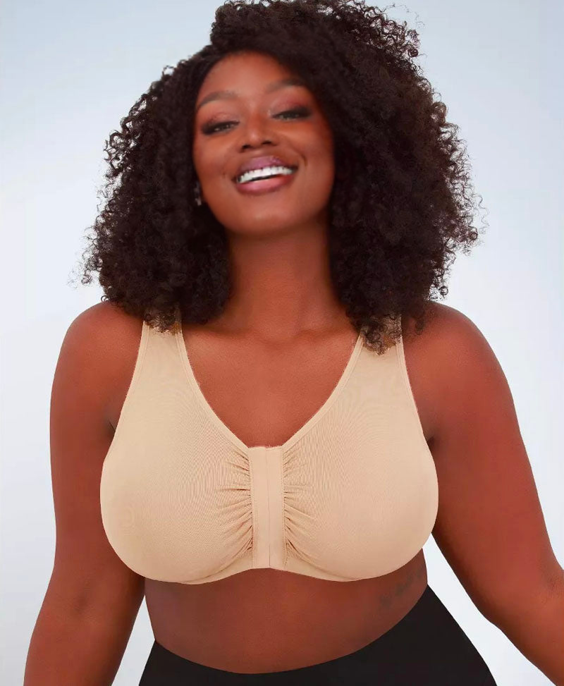 Front-Closure Comfort Bra Nude