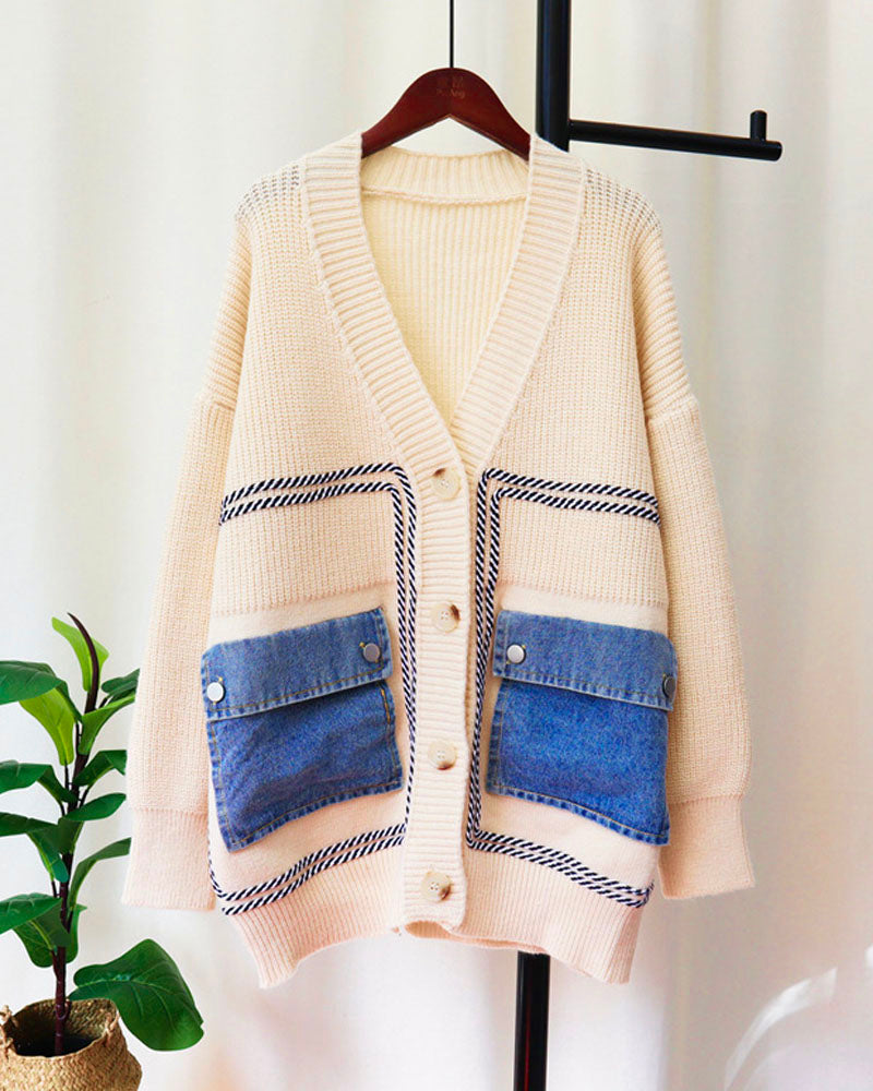 All Cozy Sweater Cardigan One Size Cream