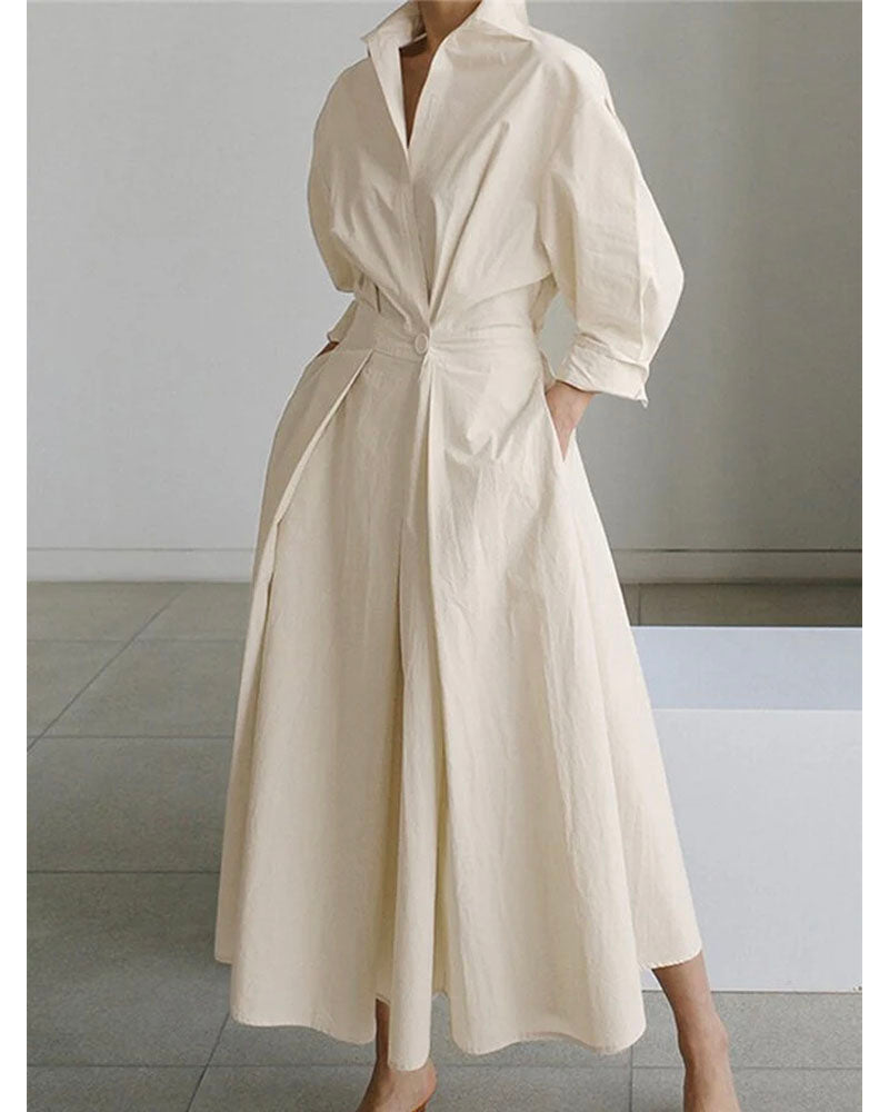 CLASSY SASSY DRESS Cream