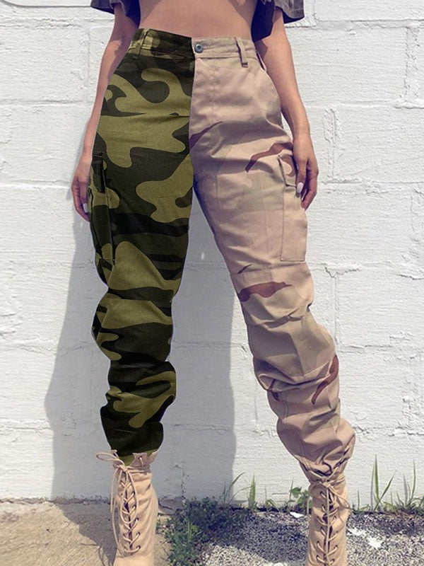 Pantalon cargo camouflage combiné
