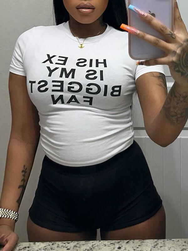 T-shirt à slogan imprimé