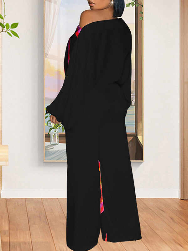 Indiebeautie – Bedruckter Jumpsuit mit U-Boot-Ausschnitt