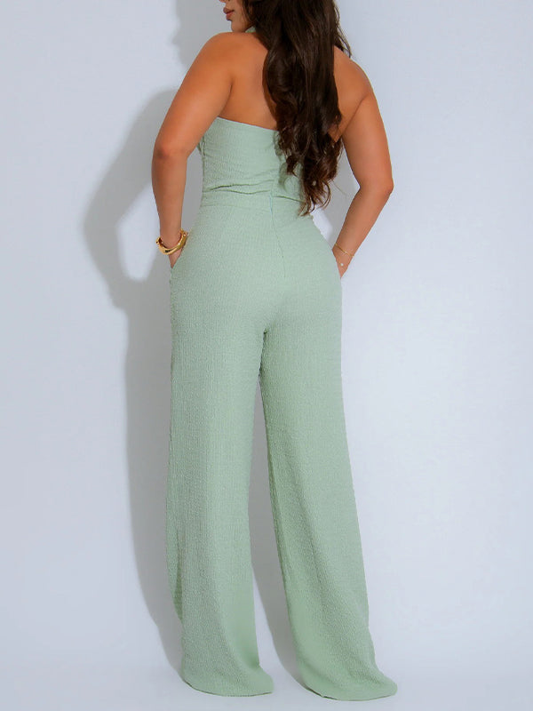 Neckholder-Jumpsuit mit Cut-Outs – Ausverkauf