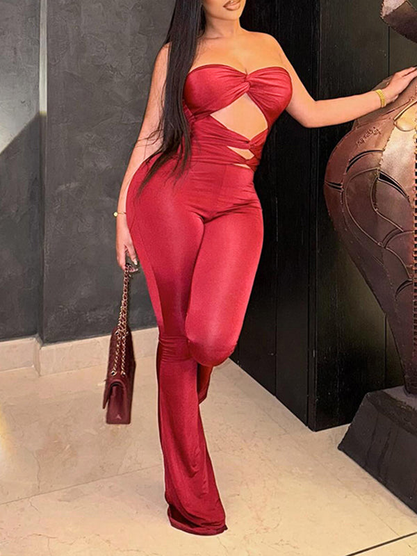 Combinaison bustier découpée