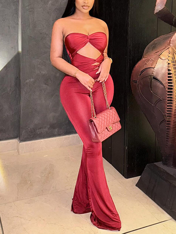 Combinaison bustier découpée