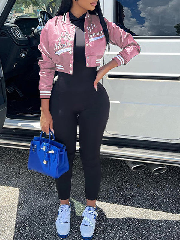 Embroidery Bomber Jacket