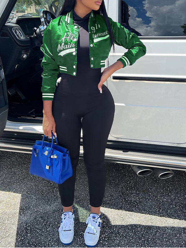 Embroidery Bomber Jacket