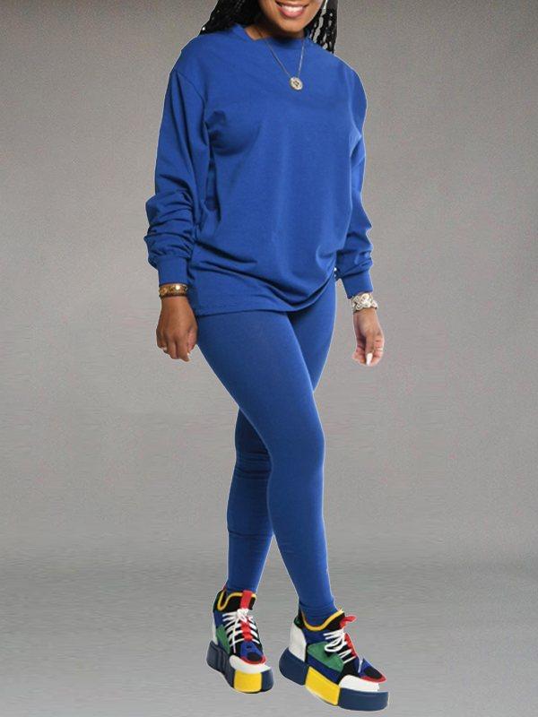 Ensemble sweat-shirt et leggings unis