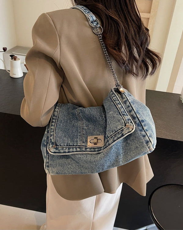 DENIM Shoulder Bag Blue