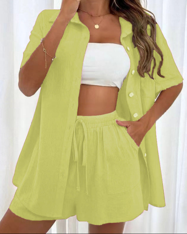 Sweet Feeling Short Set Yellow L