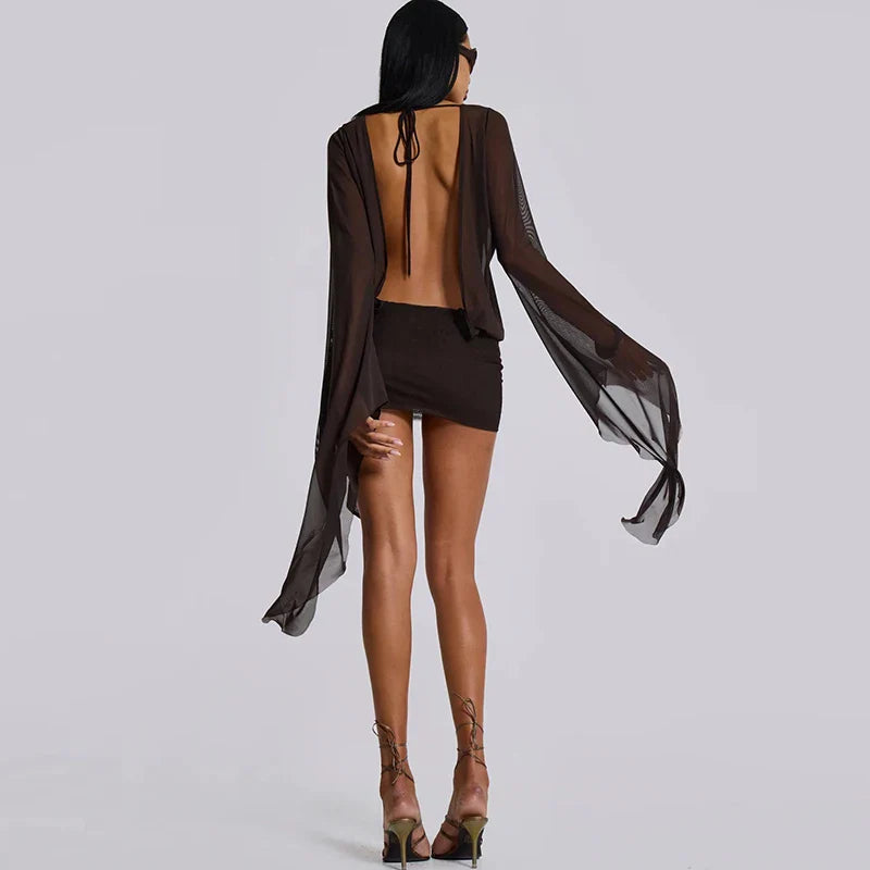 Sheer Wrap Cover Dress