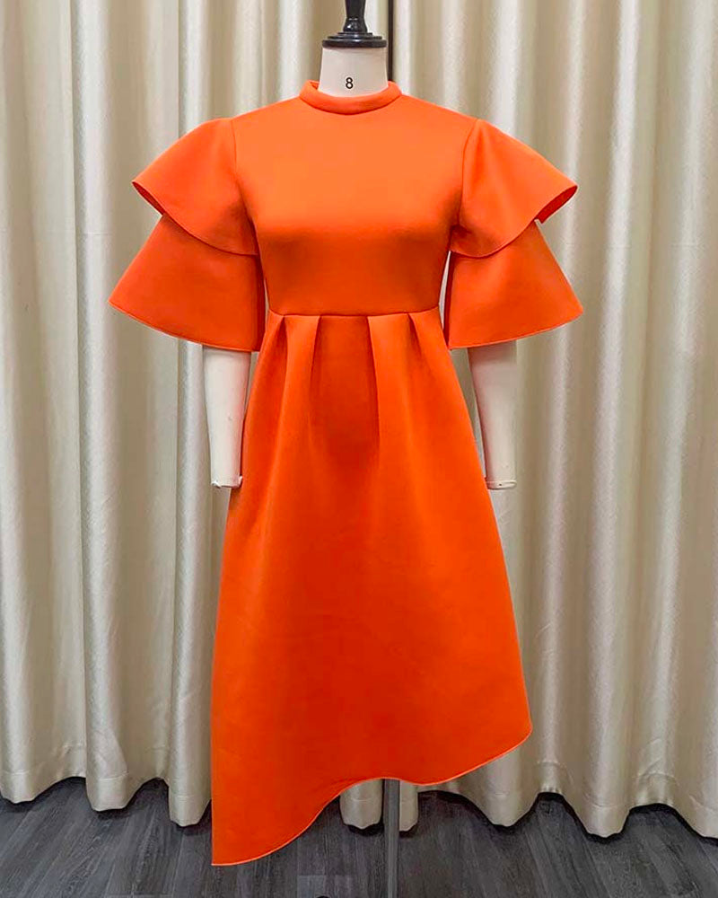 Such a Lady Asymmetrical Dress Orange