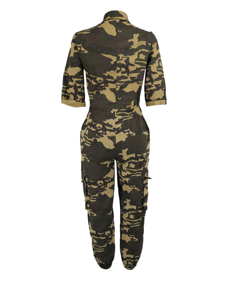 Virginia Camo Cargo Jumpsuit