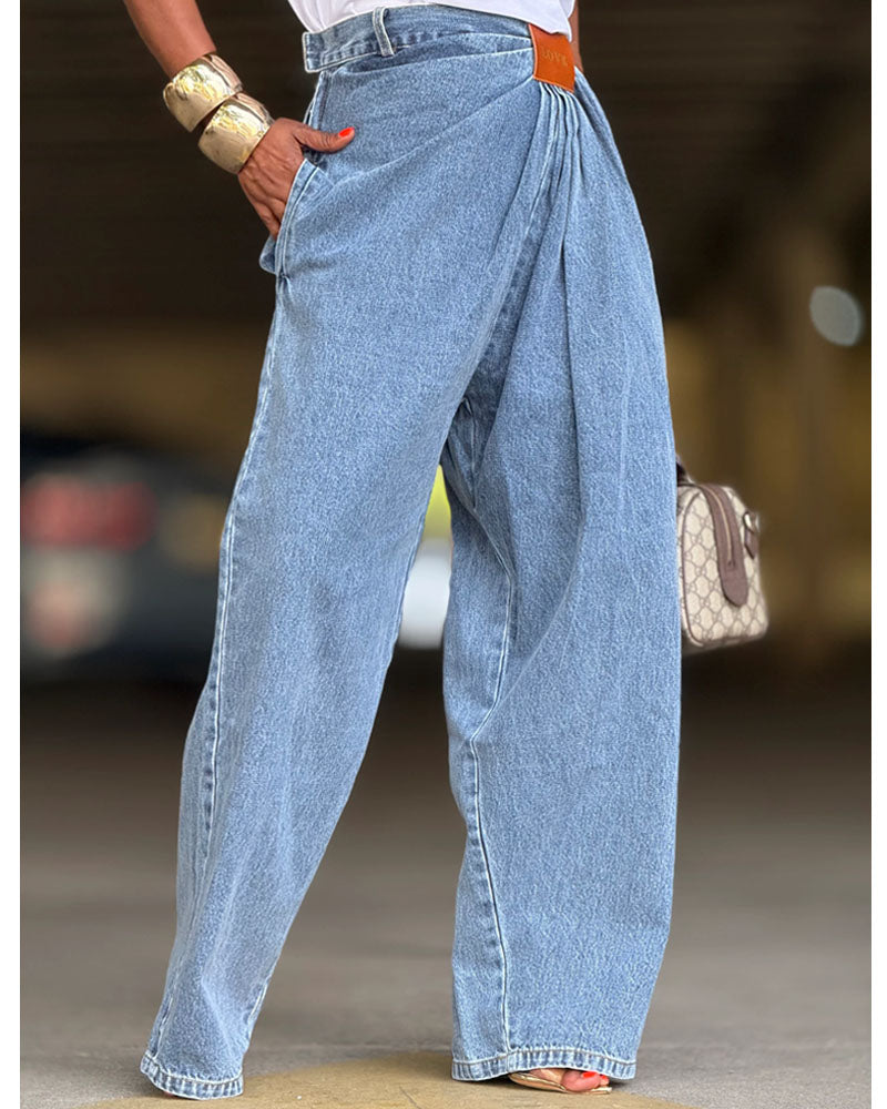 LOVE Layered Denim Pants
