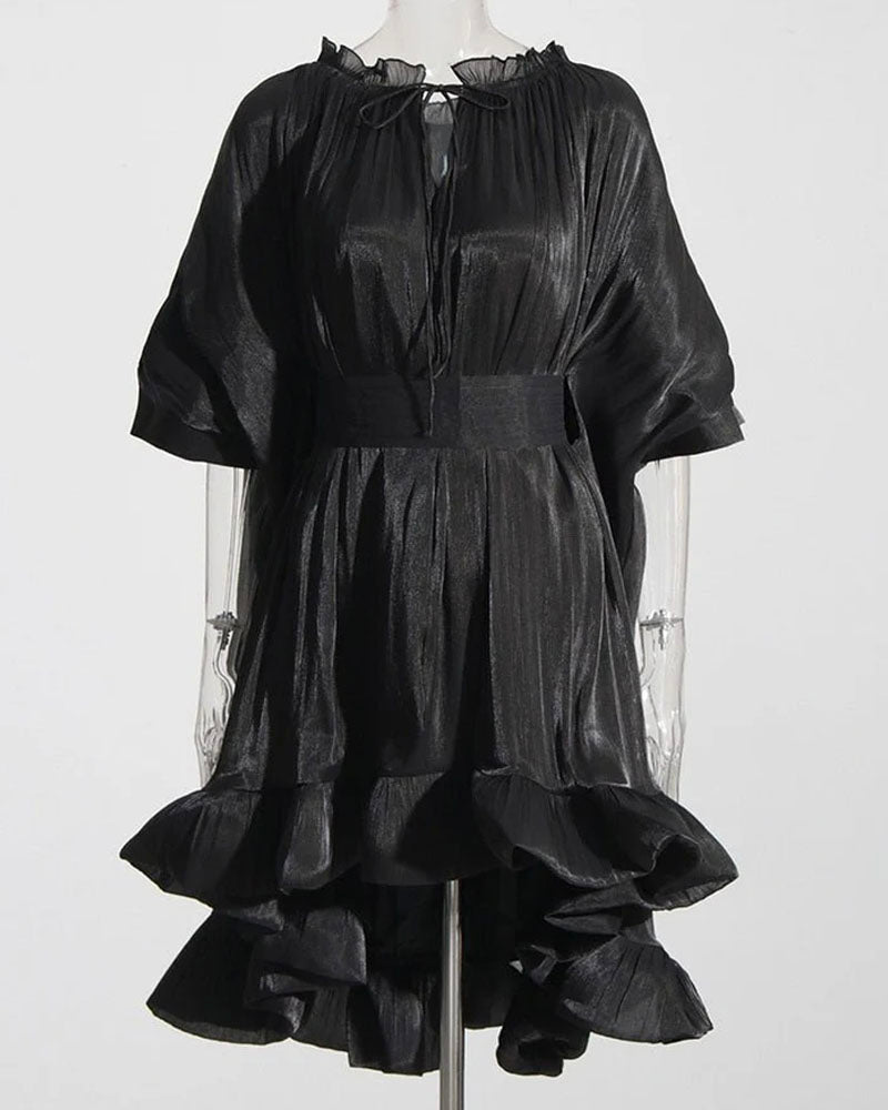 YUMNA MINI DRESS Black One Size Fits Up to 2XL