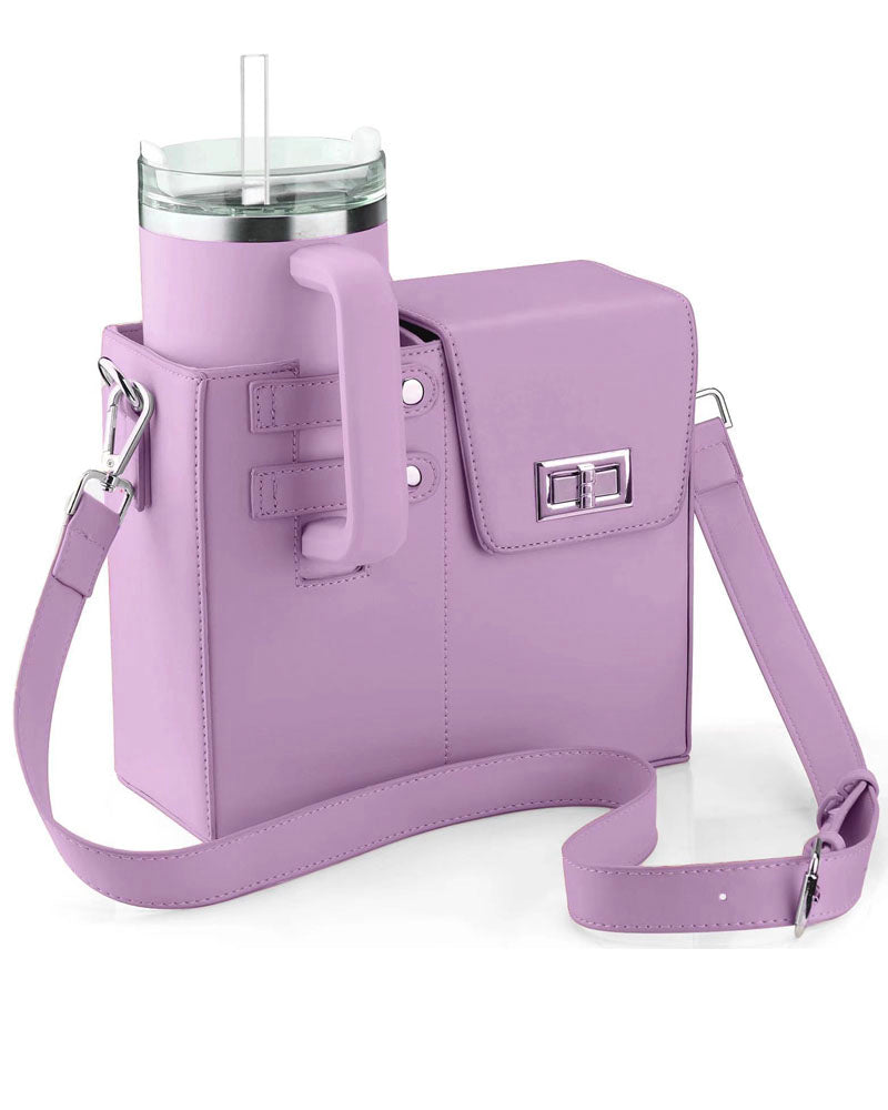 Crossbody Cup Holder Bag Purple