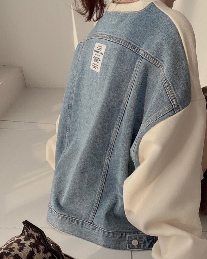 LIGHT SHINE DENIM TOP Cream