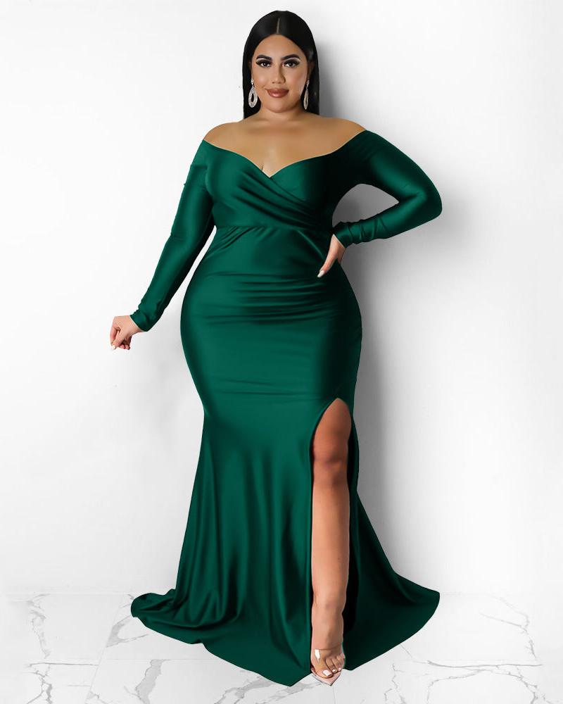 That Leg Tho Evening Dress Green