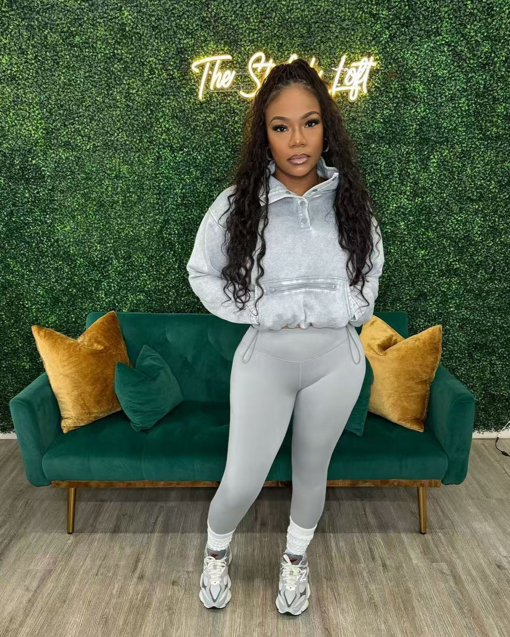 In the mix acid wash set Gray