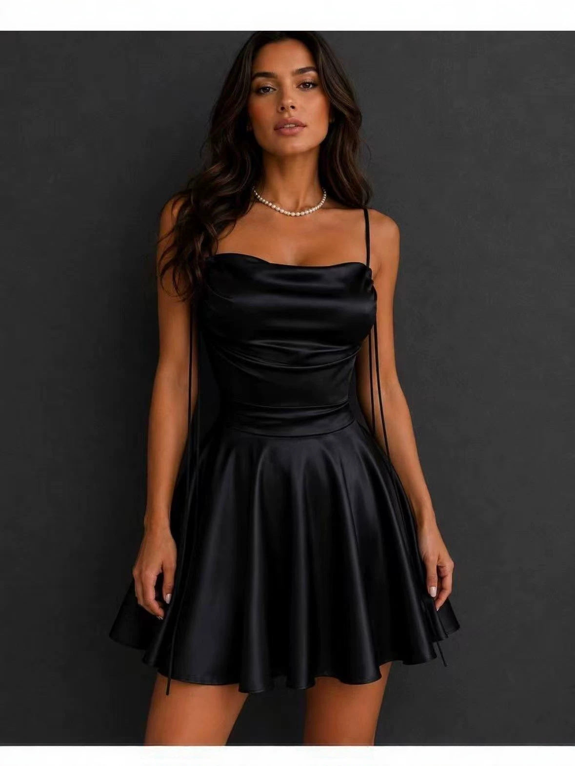 Backless Lace-Up Strap Dress for Summer Casual Wear