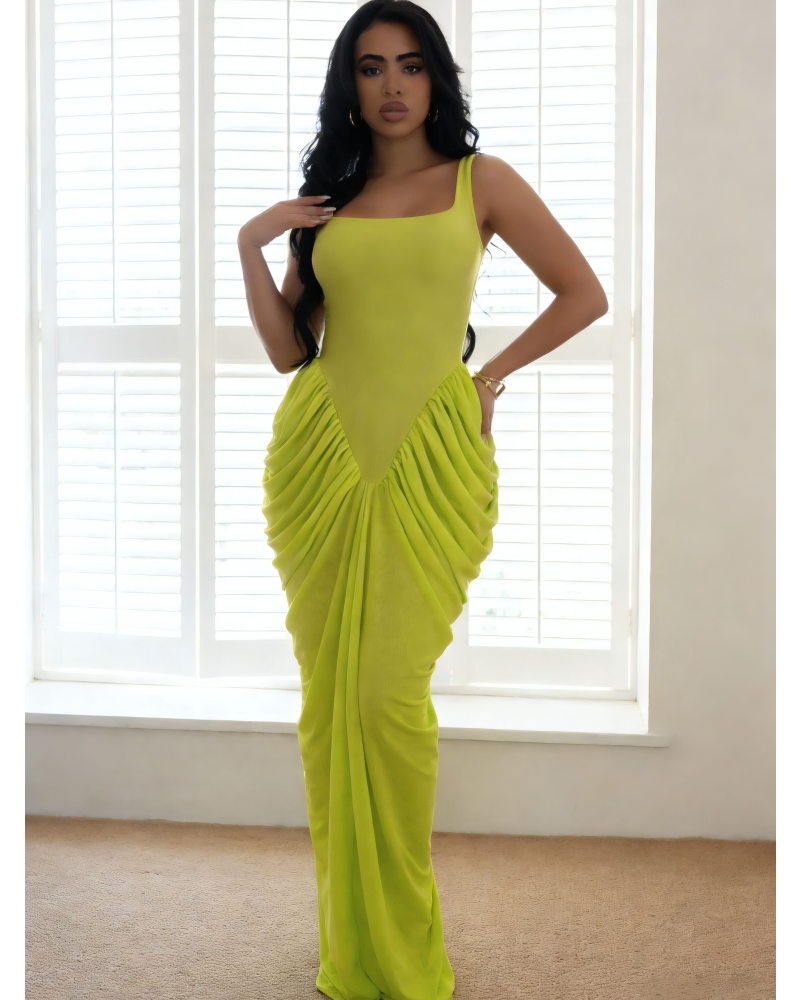 Draped Goddess Maxi Dress