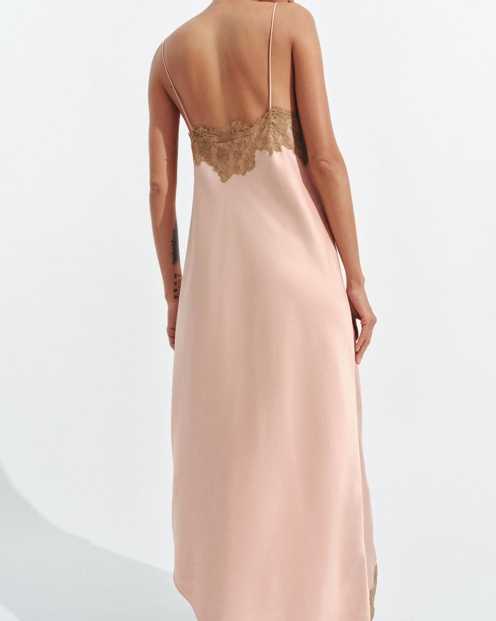 SATIN LACE DRESS