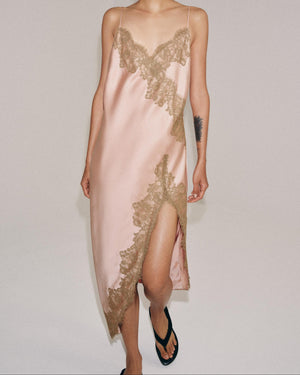 SATIN LACE DRESS