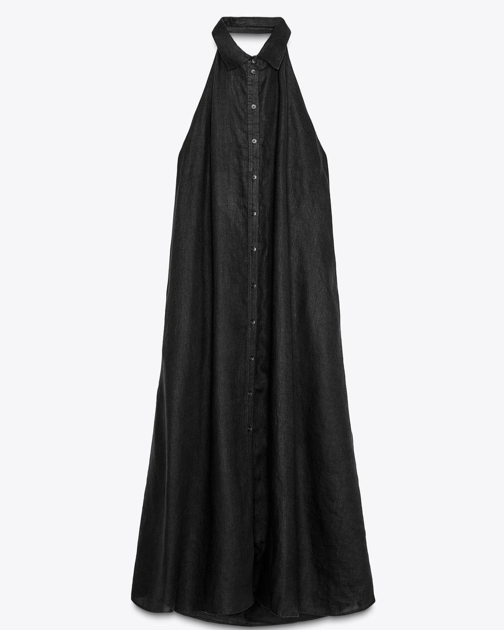 LEINEN-NECKHOLDERKLEID