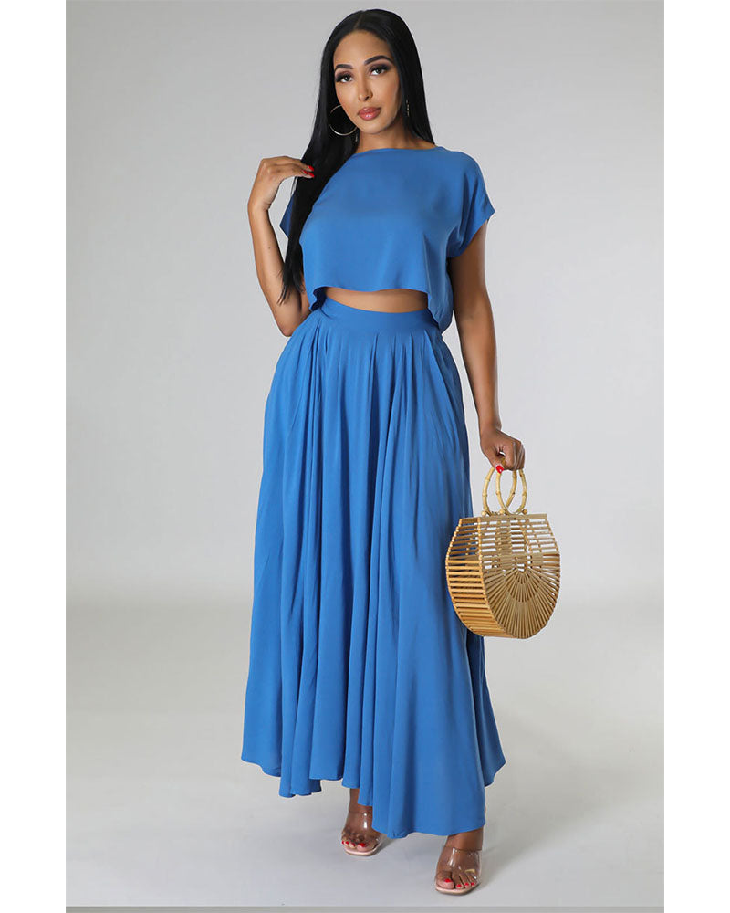 Emika Skirt Set Blue