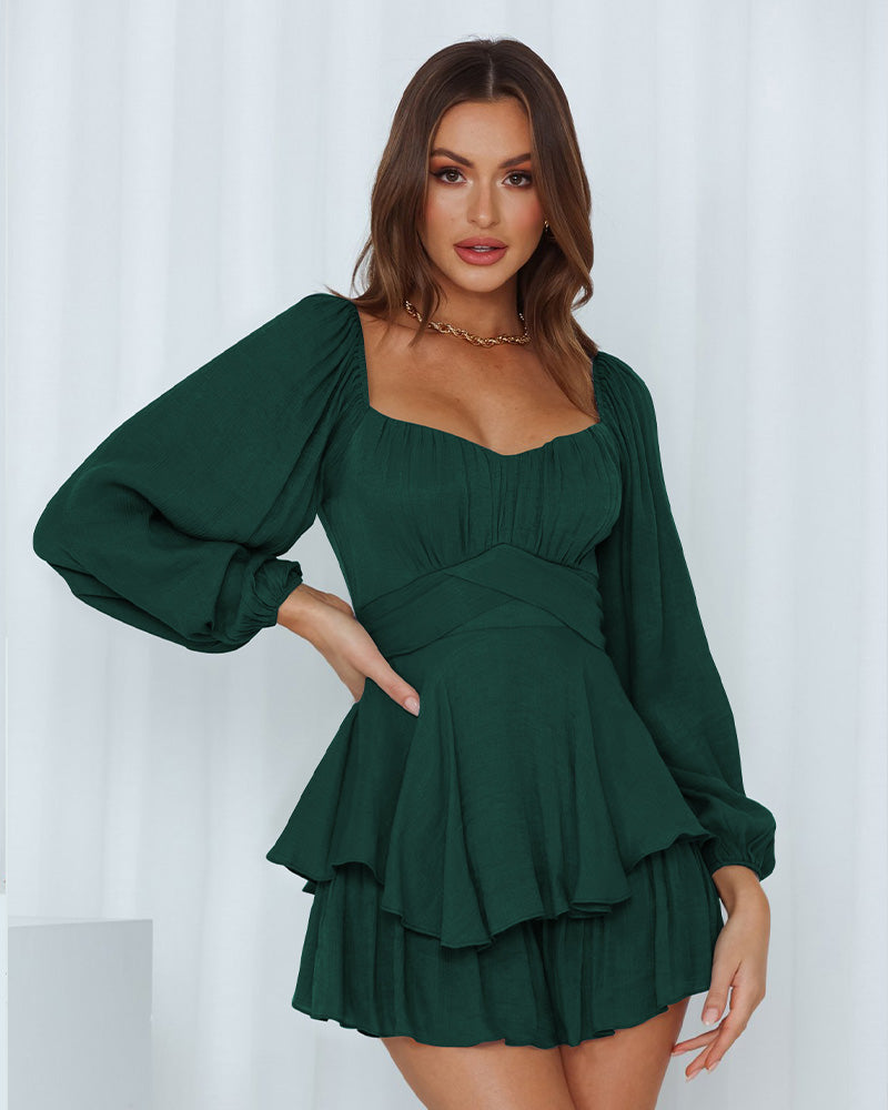 Trying To Be Yours Romper Dark Green